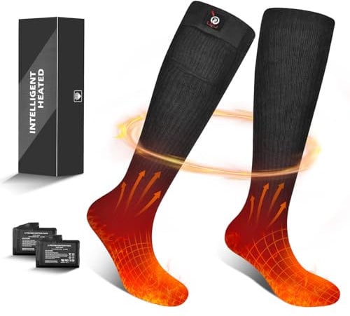 Heated Socks for Men Women Rechargeable,Thermal Electric Battery Ski Socks in Cold Weather Winter Warm for Running Walking Camping Hiking Training Work Skiing Sleeping Cold Feet