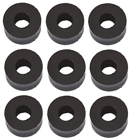 TERF® Lot de 4 rondelles d'espacement en nylon noir M12 (12 mm) x 35 mm x 5 mm - Diamètre intérieur (trou) x 35 mm - Diamètre extérieur L x 5 mm d'épaisseur