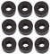 TERF® Lot de 4 rondelles d'espacement en nylon noir M12 (12 mm) x 35 mm x 5 mm - Diamètre intérieur (trou) x 35 mm - Diamètre extérieur L x 5 mm d'épaisseur