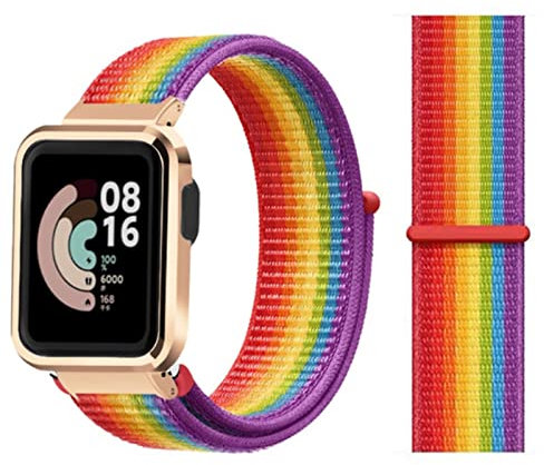 Keecuty Cinturino in Nylon per Redmi Watch Lite/Xiaomi Mi Watch Lite, Bracciale Elastico Nylon Braccialetti Sportivi Elasticità Traspirante Cinturino Espandibile per Redmi Watch Lite