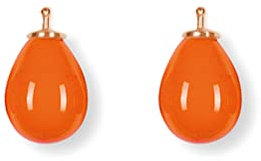 HEIDE HEINZENDORFF Einhängerpaar Tropfen, Orange, 16 mm, rosevergoldet