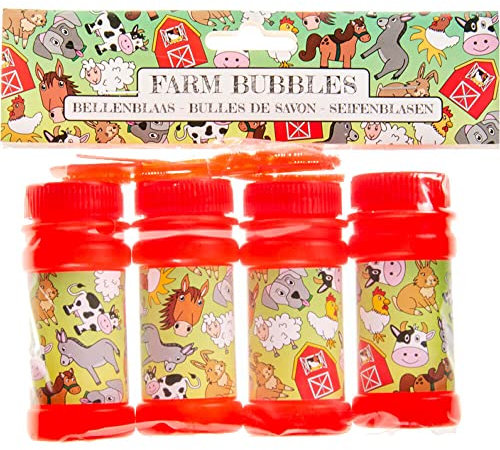 12 Dosen Seifenblasen | Mitgebsel zum Kindergeburtstag, Mottoparty und Kinderparty | Kinder lieben Diese Bubbles | Spiel & Spaß, Edition: Bauernhof