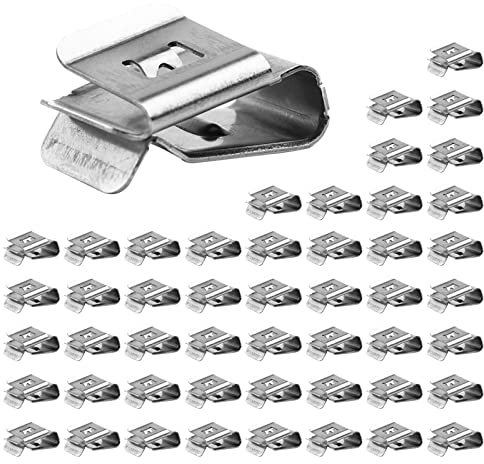 50 Stück Solarmodul-Kabelclips Edelstahl Photovoltaik Kabelclips Kit PV Modul Drahtmanagement 90 Grad Anhänger Rahmen Drahtklemme Clips