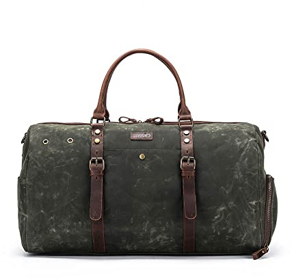 Della q - Della Q Olive (55,9 x 30,5 x 25,4 cm) Leinwand Weekender - 1 Einheit