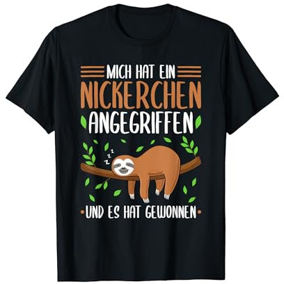 Faultier Mich Hat Ein Nickerchen Angegriffen, Sloth Pyjama T-Shirt