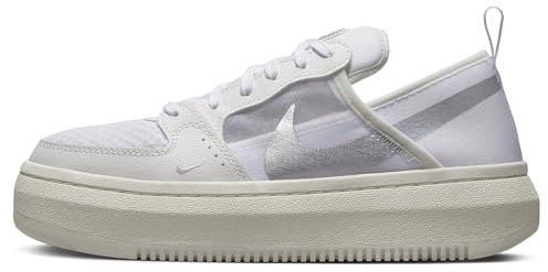 NIKE Damen W Court Vision ALTA TXT Sneaker, White/METALLIC Silver-SAIL, 42 EU