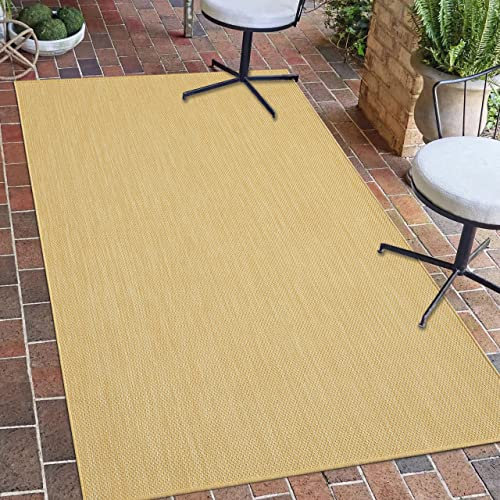 Sisalteppich Allround Talent In- & Outdoor: Küchenläufer | Terrassendeko in gelb, 80x200 cm