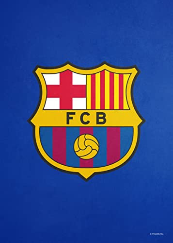 Displate FC Barcelona Metal Poster Barcelona Poster Fc Barcelona Deko Barcelona plakette- Magnet-Montage - FC Barcelona - Crest - Crest blue Poster 32x45cm