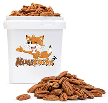 Pekannüsse 1kg-2,5kg ganze Pekannusskerne roh ohne Schale - naturbelassen ungeröstet ungesalzen - ganze Pekannuss Kerne Hälften naturbelassen ohne Zusätze ungeschwefelt - (1 kg Behälter)