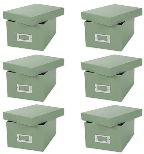 6x Goldbuch Fotobox Bella Vista bis 2800 Fotos 10x15 Foto Aufbewahrungsbox (artischoke)