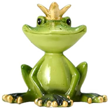 ulafbwur Dekofigur Frosch, mehrfarbig, Yoga-Haltung, voller Vitalität, Harz, Yoga-Frosch, Gartenornament mit Krone für Terrasse, Frosch, Frosch aus Kunstharz