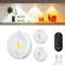MEKKLEON vitrinenbeleuchtung led kabellos mit Fernbedienung, 2000 mAh Aufladbar LED Spots Akku, 3 Farbtemperaturen dimmbar, Unterschrankleuchte, Schrankleuchte, küchenunterschrank (Weiß, 3 Pcs)