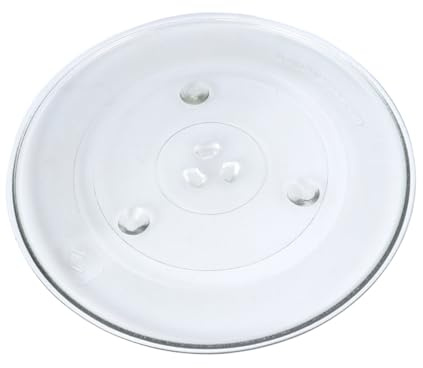 Mikrowellen Glasdrehteller Y-förmiger Ersatz für Haushaltsmikrowellen | Weiß, Glas, Leicht zu Montieren, Robust gegen Bruch, Kompatibel mit Haushaltsgeräten
