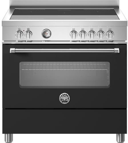 Bertazzoni Master Series MAS95I1ENEC 90cm Electric Range Cooker with Induction Hob - Nero - A Rated