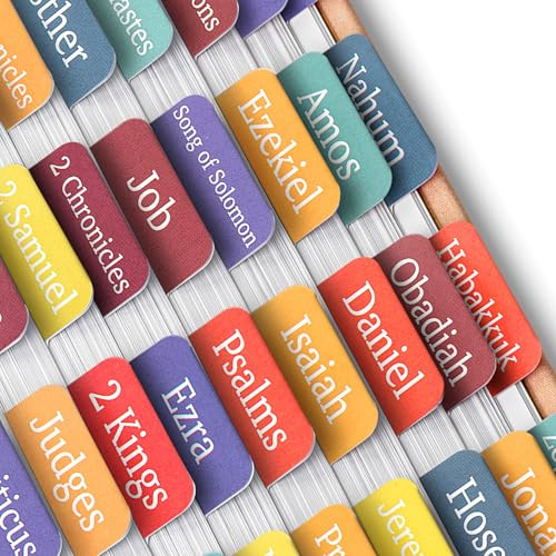 Mr. Pen- Bible Tabs, 75 Tabs, Elegant Rainbow | Laminated Bible Tabs for Women and Men, Bible Tabs for Study Bible, Large Print Bible Index Tabs, Bible Book Tabs