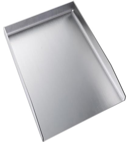 Plancha de acero inoxidable maciza, universal, apta para lavavajillas e inoxidable, para carro de carbón vegetal, más (1,5 mm de acero inoxidable – 36 x 26 cm)