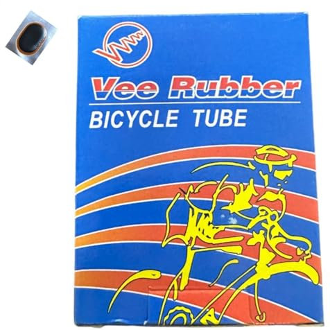 1 x VEE Rubber Fahrradschlauch 16 mit SV Ventil (Französiches Ventil) inkl. Schlauchflicken