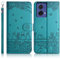 Succtopy Cover per Motorola Moto G85 5G - Flip Caso in PU Pelle Premium Portafoglio Custodia [Protezione Completa] [Slot Scheda] [Kickstand] - Blu