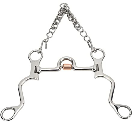 Restokki Pelham Bit Strong Fine Workmanship Stainless Steel Horse Bit for Horse Riding Equestrian Performance