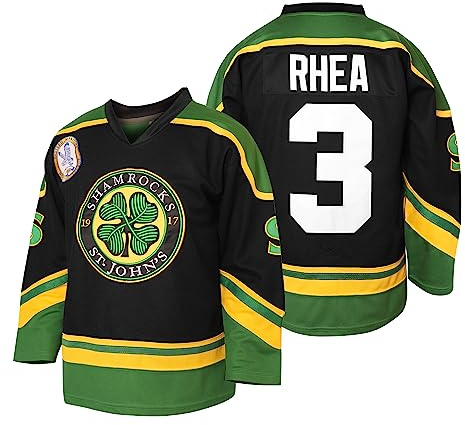 3 Ross The Boss Rhea St John's Shamrocks Trikots mit EMHL Patch Hockey Trikot für Herren