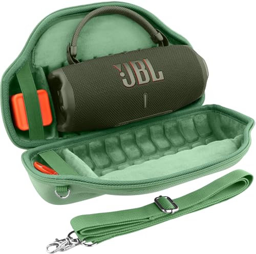 co2CREA Hart Reise Schutz Hülle Etui Tasche für JBL Charge 6 Tragbarer Bluetooth Lautsprecher mit abnehmbarem Schultergurt(Nur Tasche,Ohne Lautsprecher)