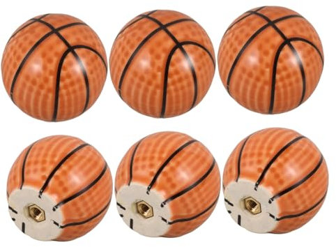 Ciieeo 4pcs Basketball Shape Cabinet Knobs Brushed Kitchen Drawer Pulls Easy Install Handles