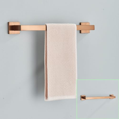 Set di accessori da bagno in acciaio inox, gancio per accappatoio, portasciugamani, porta carta igienica, anello per asciugamano, finitura oro rosa spazzolato, accessori essenziali per il bagno