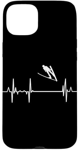 Skispringen Herzschlag Wintersport EKG Ski Hülle für iPhone 15 Plus