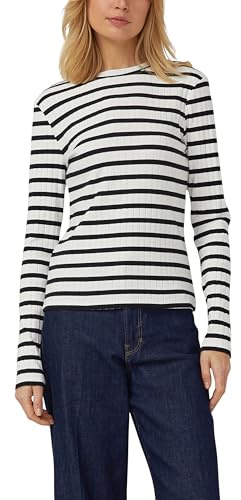 s.Oliver Geripptes Langarmshirt im Slim Fit