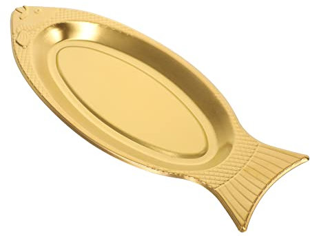 VICASKY Plato de servir en forma de pez hecho y plato de comedor duradero para fiestas y celebraciones Colores vivos Superficie lisa