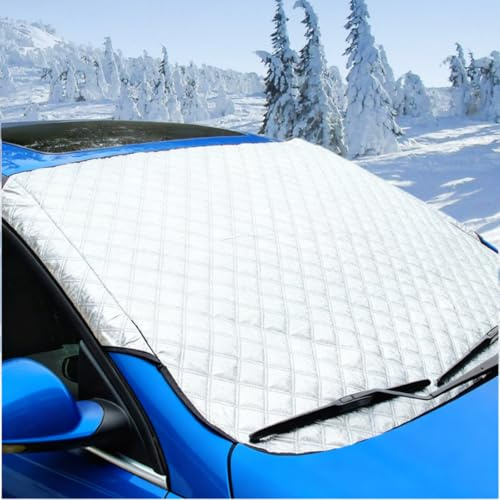 Schneeabdeckung für die Windschutzscheibe des Autos, Frontscheibenabdeckung | 147x95 cm Breit, Schneeschutz-Windschutzscheibe, Winter Electric Vehicle Windshield Cover für EIS, Frost, Staub, Sonne