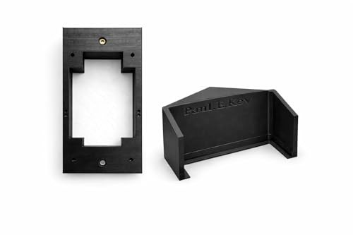 PaulEKey Angle Mount 20-Degree Down Wedge + Rain Cover for Ring Video Doorbell 1/2/3/+/4