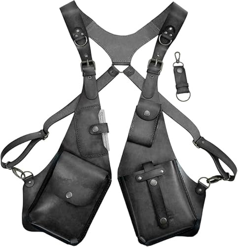 Hochwertiger Kunstleder-Unterarmtasche für Damen und Herren, Unisex Schultertasche mit Anti-Diebstahl Design, Verstellbarer Schultergurt