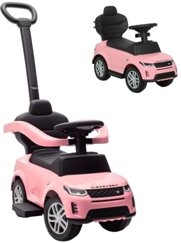 AIYAPLAY Porteur Enfants Land Rover Discovery sous Licence 1 à 3 Ans Rose