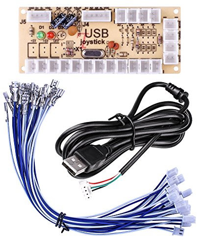 Quimat Zero Delay Arcade USB Encoder for PC and DIY Gaming for Mame Jamma Fighting Game