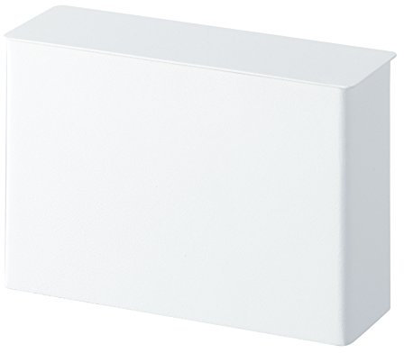 YAMAZAKI 3817-P Container Coffee Filter Case for Home-Kitchen Storage Holder, Steel, White/Opulent Garden