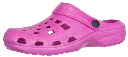 Brandsseller Damen Clog Badeschuh Gartenschuh Freizeitschuh (Pink, EU Schuhgrößensystem, Erwachsene, Numerisch, M, 40)