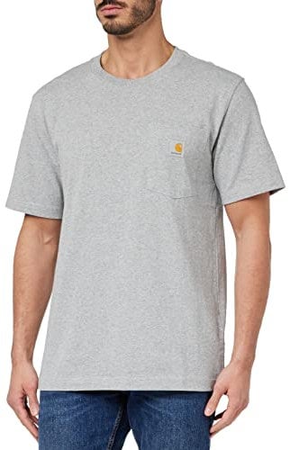 Carhartt Workwear Pocket T-Shirt S/S - Baumwoll T-Shirt,heather grey 034, S