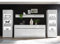 Lomadox Wohnwand-Set mit Vitrinen inkl. LED und Sideboard in weiß Hochglanz
