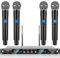 innopow 4-Channel Wireless Microphone System,Quad UHF Metal Cordless Mic, 4 Handheld Mics,Long Distance150-200Ft,Fixed Fre.
