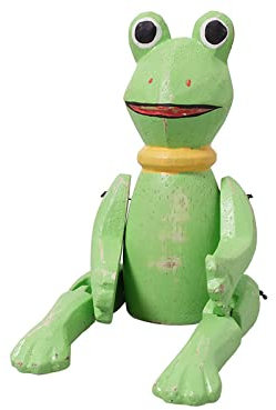kadoh Kantenhocker Tier (Frosch) 16 cm • Deko-Figur aus Holz für Wohnzimmer • Handgemachte Holztiere