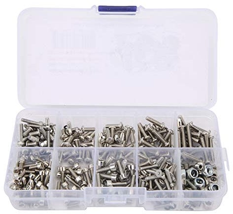 Drfeify RC Car Screws Kits M3 M2 Screws Washers Repair Box Accessory Fit for Traxxas E‑revo/Summit 1/16 RC Model Cars