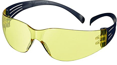 3M™ SecureFit™ 100 Schutzbrille, blaue Bügel, Antikratz-/Antibeschlag-Beschichtung, gelbe Scheibe, SF103AF-BLU, 20/Versandeinheit