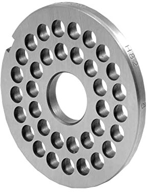 WolfCut Disques perforés compatibles avec hachoir à viande Edertal EM82 LW5, EM82 VL-5 et EM82 en acier à outils (8 mm).