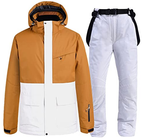 Skianzug Skibekleidung für Herren Wintersport Winddicht Wasserdicht Skifahren Snowboard Jacke Und Hosen Set Männlich Schneeanzug Warme Jacke Hosen 12 XXXL