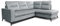 Robin Camel Ecksofa mit Schlaffunktion Bettkasten 5 Abnehmbare Rückenkissen Sofa L-Form Schlafsofa Freistehende Eckcouch Schlafcouch Wohnzimmermöbel Wohnlandschaft Silber Rechts