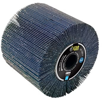 Bürste für Schleifscheiben, Zirkonia, Körnung 120, 120 mm – L100 mm, zum Schleifen von Holz oder Metall