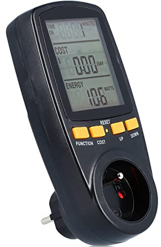 AX Strommessgerät mit Display - Stromzähler für Steckdose - Energiekostenmessgerät Steckdose, Stromverbrauchsmesser, Stromverbrauchsmessgerät, Strommesser, Energiemessgerät, Leistungsmesser - (ECM-1)