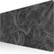 Grand tapis de souris topographique noir avec base antidérapante pour travail, jeux, bureau, maison (90 x 40 cm)