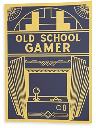 Fabulous Poster Plakat Old School Gamer Videospiel Vintage-Stil